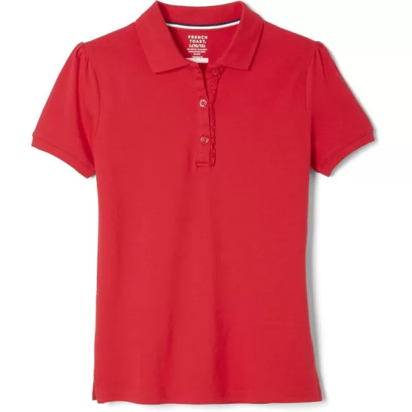 French Toast Girls' Short Sleeve Ruffle Polo