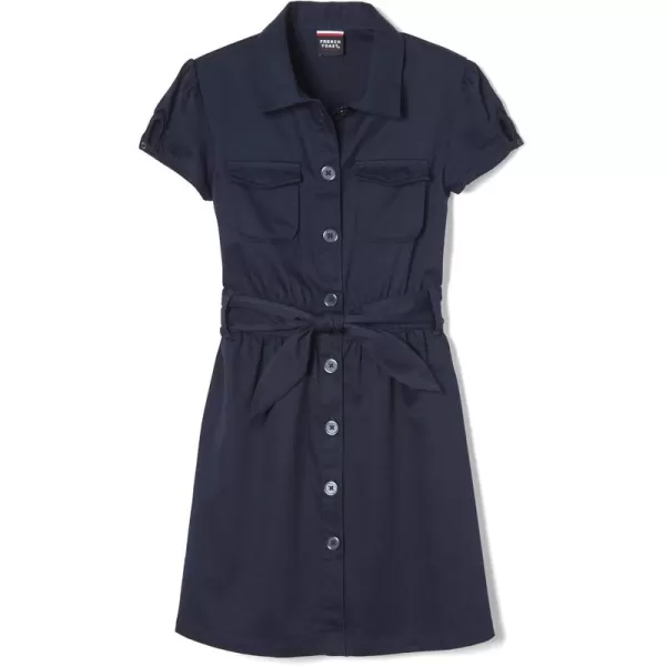 French Toast Girls' Twill Safari Shirtdress