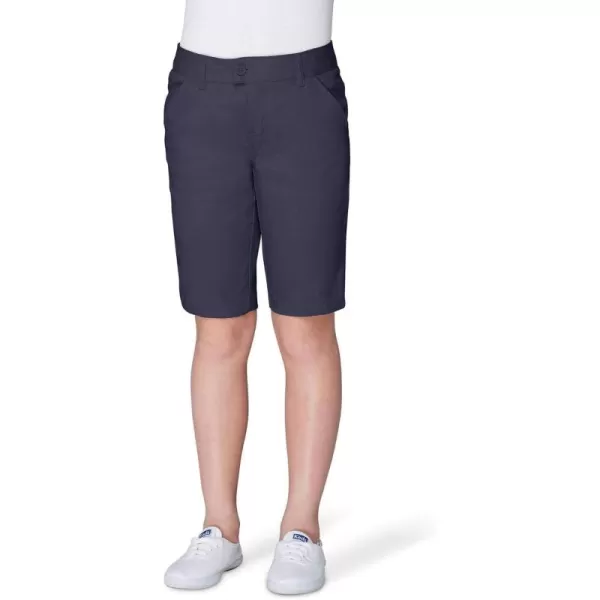 French Toast Women's Adjustable Waist Stretch Twill Bermuda Short