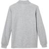 imageFrench Toast Boys Big Girls Long Sleeve Pique Polo Shirt Standard ampamp HuskyHeather Gray