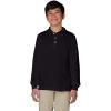 imageFrench Toast Boys Big Girls Long Sleeve Pique Polo Shirt Standard ampamp HuskyBlack