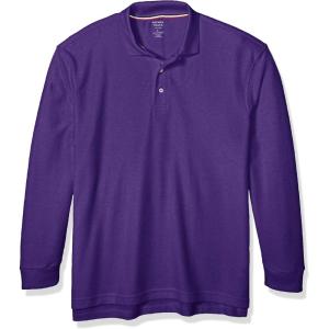 imageFrench Toast Boys Big Girls Long Sleeve Pique Polo Shirt Standard ampamp HuskyPurple