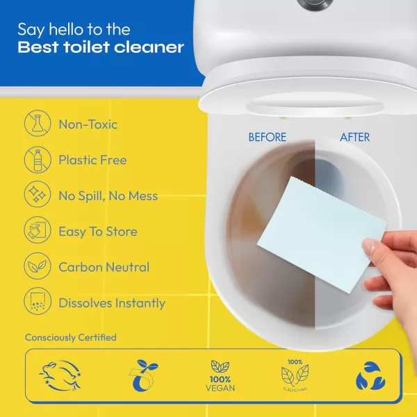 FOMIN NonToxic Toilet Bowl Cleaner Strips  135 Strips  PlasticFree Septic Safe Toilet Cleaning Strips Remove Stains ampamp Odors  The Ultimate Cleaning Solution135 Count Pack of 3