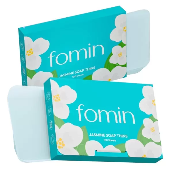 FOMIN  Antibacterial Paper Soap Sheets for Hand Washing  200 Sheets Rose Portable Travel Soap Sheets Dissolvable Camping Mini Soap Portable Hand Soap SheetsJasmine Pack of 2