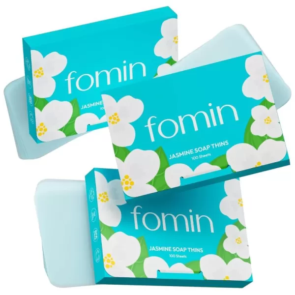 FOMIN  Antibacterial Paper Soap Sheets for Hand Washing  200 Sheets Rose Portable Travel Soap Sheets Dissolvable Camping Mini Soap Portable Hand Soap SheetsJasmine Pack of 3