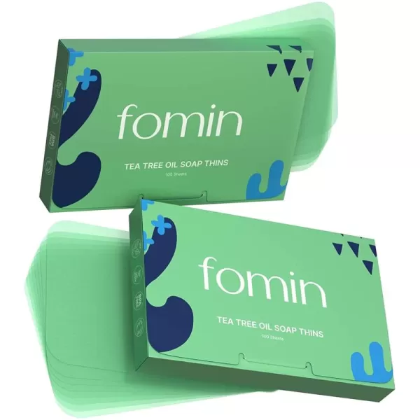 FOMIN  Antibacterial Paper Soap Sheets for Hand Washing  300 Sheets Orange Tea Tree Lavender Portable Travel Soap Sheets Dissolvable Camping Mini Soap Portable Hand Soap SheetsTea Tree Pack of 2