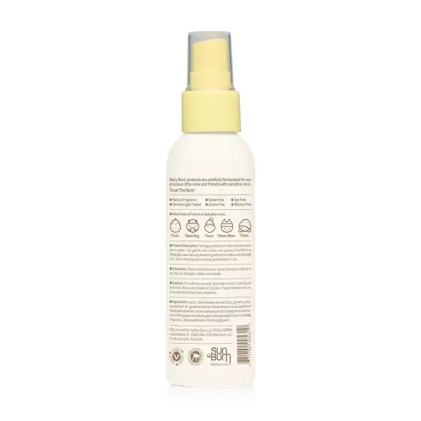 Baby Bum Conditioning Detangler Spray  LeaveIn Conditioner Treatment with Soothing Coconut Oil Natural Fragrance  Gluten Free and Vegan  4 FL OZ4 Fl Oz Pack of 1