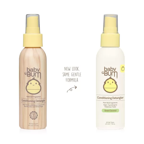 Baby Bum Conditioning Detangler Spray  LeaveIn Conditioner Treatment with Soothing Coconut Oil Natural Fragrance  Gluten Free and Vegan  4 FL OZ4 Fl Oz Pack of 1