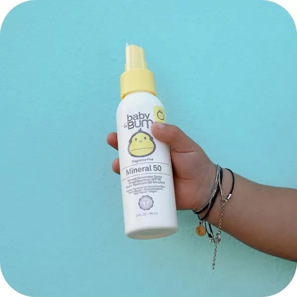Sun Bum Baby Bum SPF 50 Sunscreen Spray  Mineral UVAUVB Face and Body Protection for Sensitive Skin  Fragrance Free  Travel Size  3 FL OZSPF 50