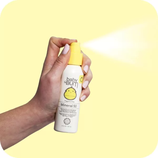 Sun Bum Baby Bum SPF 50 Sunscreen Spray  Mineral UVAUVB Face and Body Protection for Sensitive Skin  Fragrance Free  Travel Size  3 FL OZSPF 50