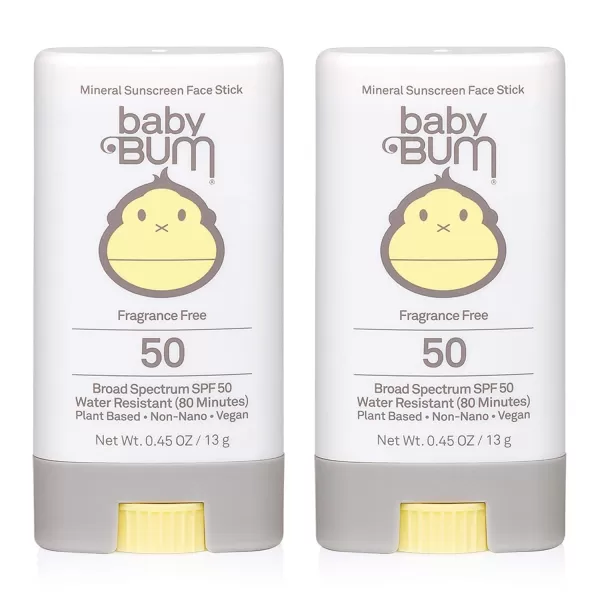 Sun Bum Baby SPF 50 Sunscreen Stick Mineral RollOn UVAUVB Face and Body Protection for Sensitive Skin Fragrance Free Travel Size Unscented 045 OzFace Stick