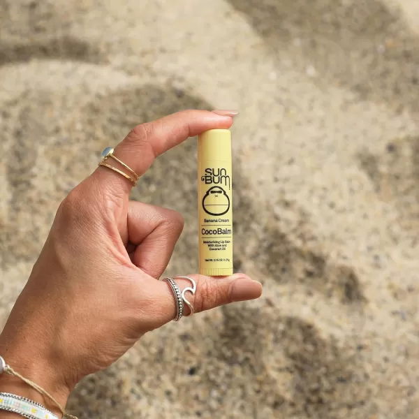 Sun Bum Banana Cream Cocobalm  Hydrating Lip Balm with Aloe  Hypoallergenic Paraben Free Silicone Free 015oz Stick