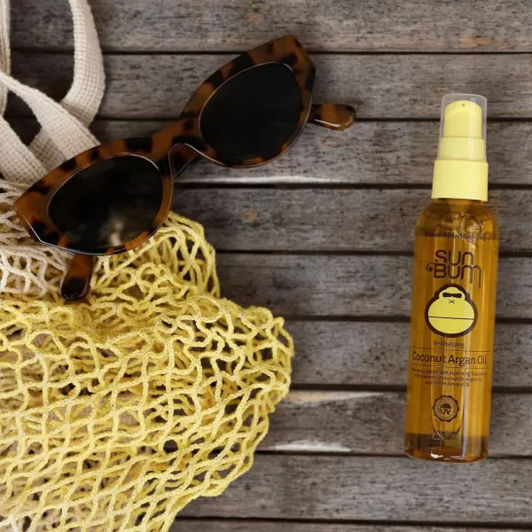 Sun Bum Coconut Argan Oil  Vegan and Cruelty Free Protecting and Strengthening Oil for All Hair Types  3 oz