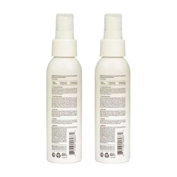 Sun Bum Curls Detangler  Vegan and Cruelty Free Moisturizing Hair Treatment for Wavy and Curly Hair  4 oz8 Fl Oz Pack of 1