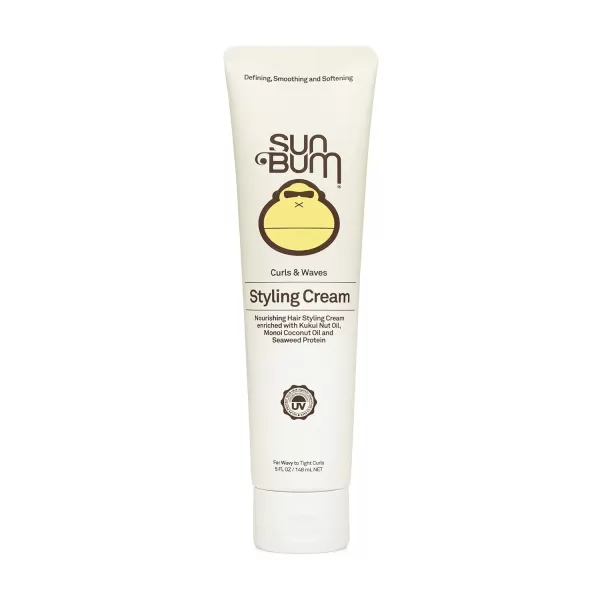 Sun Bum Curls Styling Cream  Vegan and Cruelty Free Moisturizing Hair Treatment for Wavy and Curly Hair  5 ozStyling Cream urls  Waves Detangler