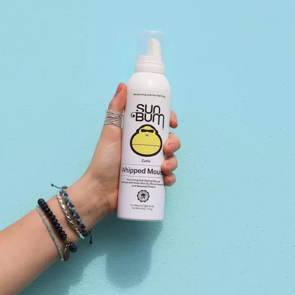 Sun Bum Curls ampamp Waves Whipped Mousse Vegan and Cruelty Free Volumizing Curl Enhancer for Textured Hair 6 oz