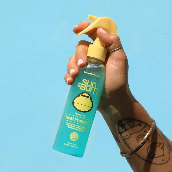 Sun Bum Heat Protector Spray  Vegan and Cruelty Free Hair Protecting Spray for All Hair Types  6 ozCoconut