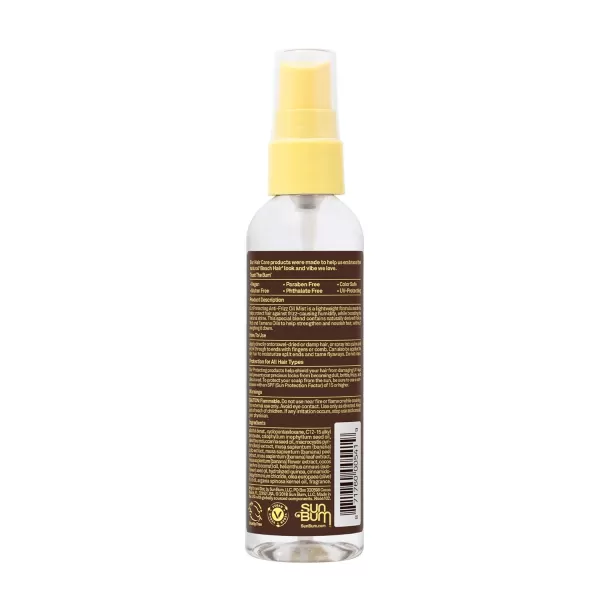 Sun Bum Protecting AntiFrizz Oil Mist  Vegan and Cruelty Free Moisturizing Hair Protector Spray for All Hair Types  3 ozNatural