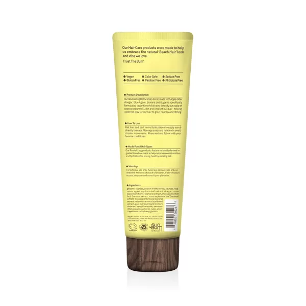 Sun Bum Revitalizing Detox Scalp Scrub  Vegan and Cruelty Free Moisturizing and Deep Cleansing and Exfoliating Hair Wash with Apple Cider Vinegar  6 oz