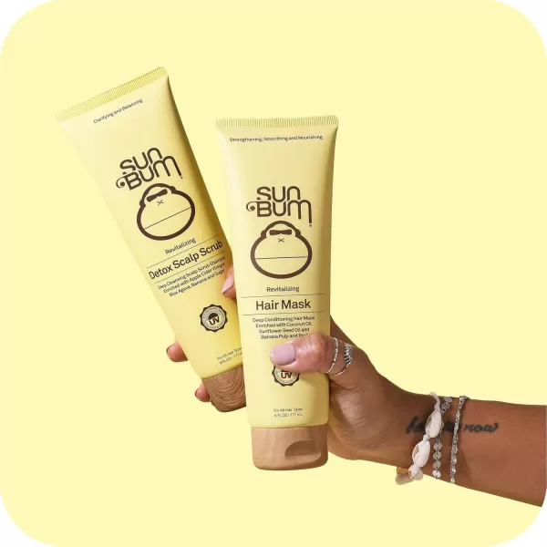 Sun Bum Revitalizing Detox Scalp Scrub  Vegan and Cruelty Free Moisturizing and Deep Cleansing and Exfoliating Hair Wash with Apple Cider Vinegar  6 oz
