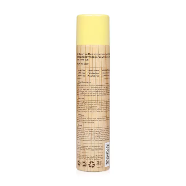 Sun Bum Revitalizing Dry Shampoo  Hair Refreshing Texture and Volumizing Spray  Paraben Free Oil Free Gluten Free Vegan  42 OZ Bottle