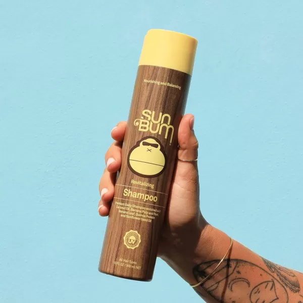 Sun Bum Revitalizing Shampoo  Vegan and Cruelty Free Hydrating Moisturizing and Shine Enhancing Hair Wash  10 oz