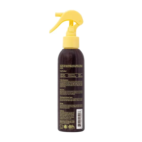 Sun Bum Sea SprayTexturizing and Volumizing Sea Salt Spray  UV Protection With a Matte Finish  Medium Hold  For All Hair Types  6 FL OZ Spray Bottle Clear 8041025Hair Styling Agent