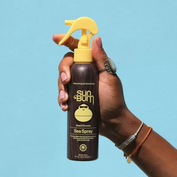 Sun Bum Sea SprayTexturizing and Volumizing Sea Salt Spray  UV Protection With a Matte Finish  Medium Hold  For All Hair Types  6 FL OZ Spray Bottle Clear 8041025Hair Styling Agent