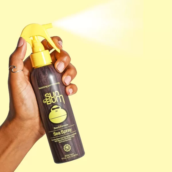 Sun Bum Sea SprayTexturizing and Volumizing Sea Salt Spray  UV Protection With a Matte Finish  Medium Hold  For All Hair Types  6 FL OZ Spray Bottle Clear 8041025Hair Styling Agent