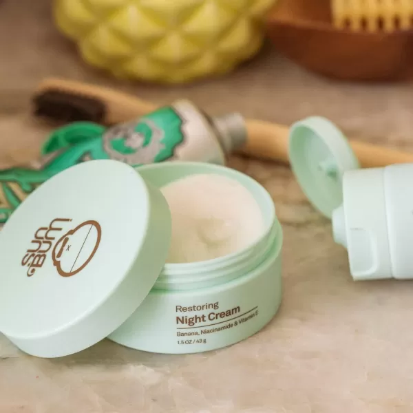 Sun Bum Skin Care Restoring Night Cream  Vegan and Cruelty Free Moisturizing Formula with Niacinamide and Vitamin E  15 ozNight Cream