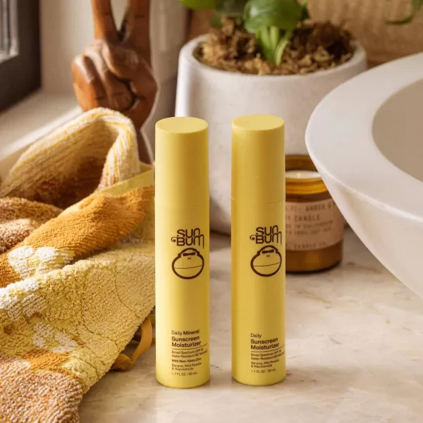 Sun Bum Skin Care SPF 30 Daily Mineral Sunscreen Face Moisturizer  Broad Spectrum UVAUVB Facial Sunscreen with Niacinamide Lightly Tinted  17 Fl oz