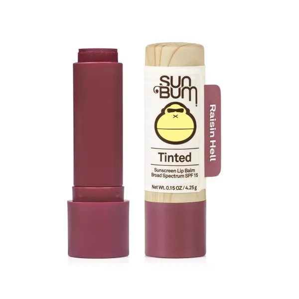 Sun Bum Tinted Lip Balm Raisin Hell  SPF 15  UVAUVB Broad Spectrum Protection  Sensitive Skin Safe  Hypoallergenic Paraben Free  Ozybenzone Free  015 OzRaisin Hell