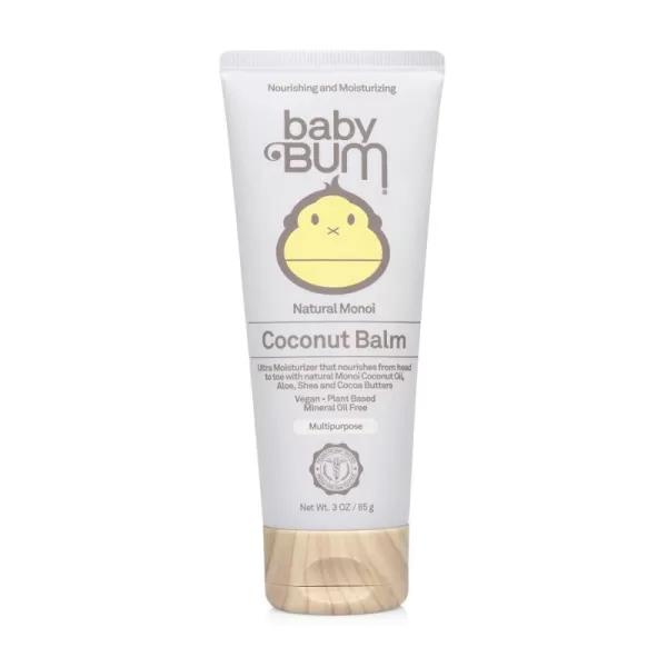 Baby Bum Monoi Coconut Balm  Natural Multipurpose Moisturizing Coconut Oil for Sensitive Skin with Shea and Cocoa Butter Natural Fragrance  Gluten Free and Vegan  3 Oz3 Ounce Pack of 1