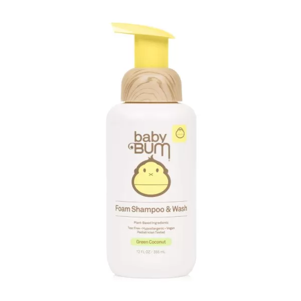 Baby Bum Shampoo ampamp Wash  Tear Free Foaming Soap for Sensitive Skin with Nourishing Coconut Oil  Natural Fragrance  Gluten Free and Vegan  12 FL OZ12 Fl Oz Pack of 1