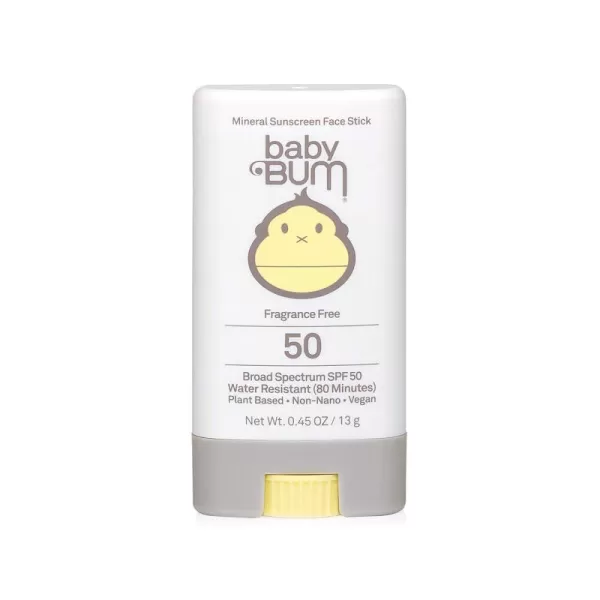 Sun Bum Baby SPF 50 Sunscreen Stick Mineral RollOn UVAUVB Face and Body Protection for Sensitive Skin Fragrance Free Travel Size Unscented 045 OzFace Stick
