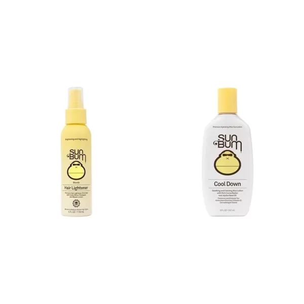 Sun Bum Blonde Formula Hair Lightener Spray Banana Scent 4 oz For Blonde to Medium Brown Hair Types Color Treated Cruelty FreeBlonde Hair Lightener Aloe Vera Lotion