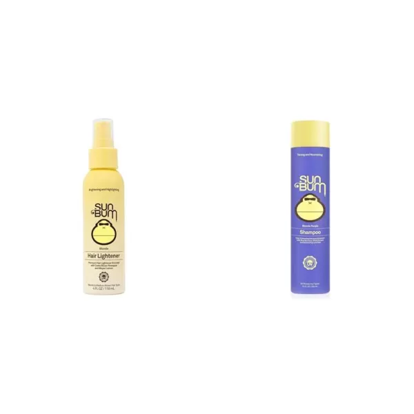 Sun Bum Blonde Formula Hair Lightener Spray Banana Scent 4 oz For Blonde to Medium Brown Hair Types Color Treated Cruelty FreeBlonde Hair Lightener Blonde Shampoo