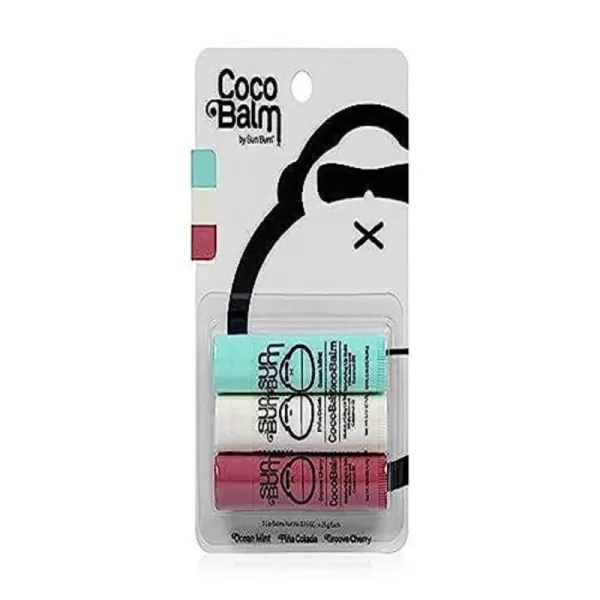Sun Bum Cocobalm Lip Balm Variety Pack  Hydrating with Aloe  Hypoallergenic Paraben Free Silicone Free  015oz Stick  3 Flavor Variety Pack