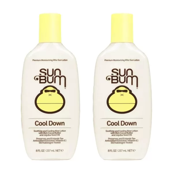 Sun Bum Cool Down Aloe Vera Gel  Vegan After Sun Care with Cocoa Butter to Soothe and Hydrate Sunburn Pain Relief  8 oz1 Pound Pack of 1
