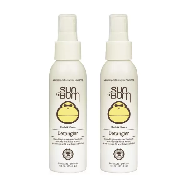 Sun Bum Curls Detangler  Vegan and Cruelty Free Moisturizing Hair Treatment for Wavy and Curly Hair  4 oz8 Fl Oz Pack of 1