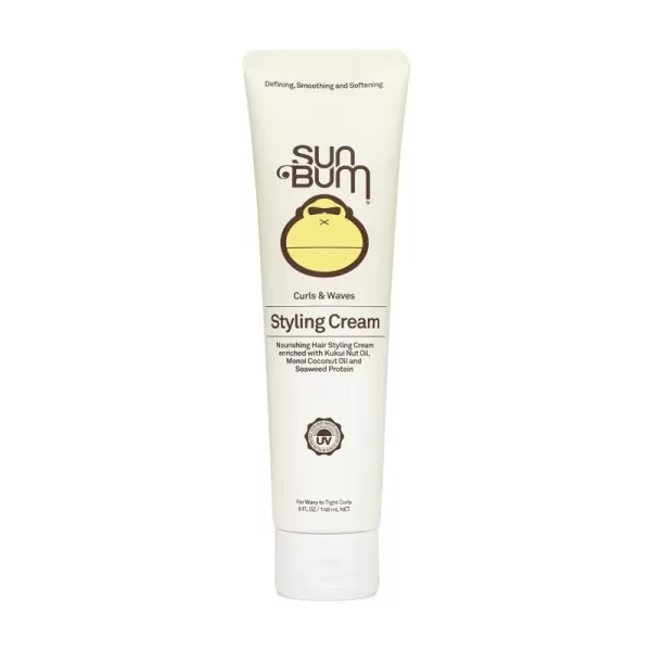 Sun Bum Curls Styling Cream  Vegan and Cruelty Free Moisturizing Hair Treatment for Wavy and Curly Hair  5 ozStyling Cream