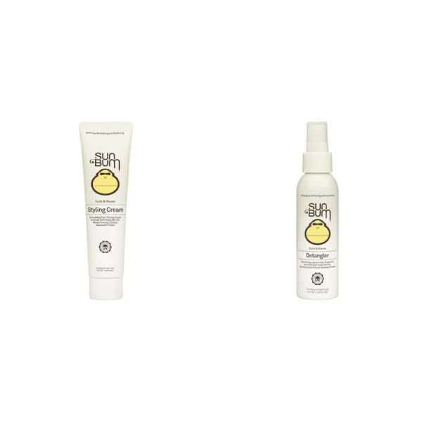 Sun Bum Curls Styling Cream  Vegan and Cruelty Free Moisturizing Hair Treatment for Wavy and Curly Hair  5 ozStyling Cream urls  Waves Detangler