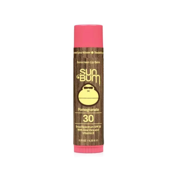 Sun Bum SPF 30 Sunscreen Lip Balm  Vegan and Cruelty Free Broad Spectrum UVAUVB Lip Care with Aloe and Vitamin E for Moisturized Lips  Watermelon Flavor 15 ozPomegranate