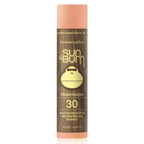 Sun Bum SPF 30 Sunscreen Lip Balm  Vegan and Cruelty Free Broad Spectrum UVAUVB Lip Care with Aloe and Vitamin E for Moisturized Lips  Watermelon Flavor 15 ozWatermelon