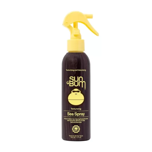 Sun Bum Sea SprayTexturizing and Volumizing Sea Salt Spray  UV Protection With a Matte Finish  Medium Hold  For All Hair Types  6 FL OZ Spray Bottle Clear 8041025Hair Styling Agent