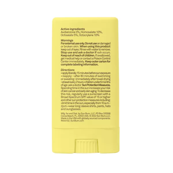 Sun Bum Kids SPF 50 Clear Sunscreen Face Stick  Wet or Dry Application  Hawaii 104 Reef Act Compliant Octinoxate ampamp Oxybenzone Free Broad Spectrum UVAUVB Sunscreen  053 oz