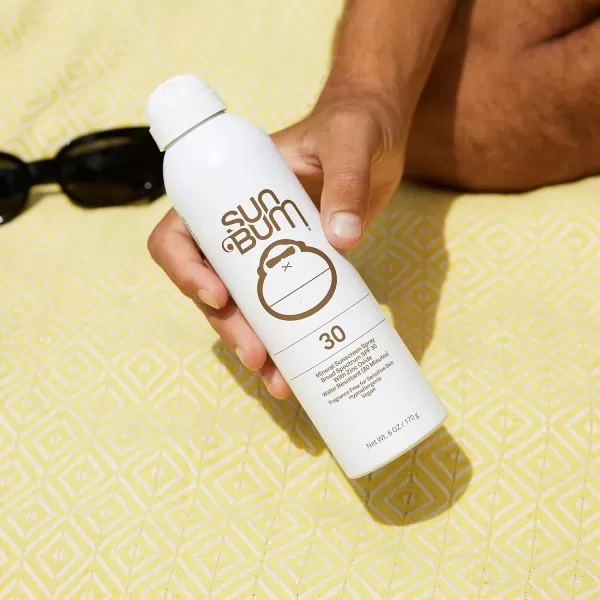 Sun Bum Mineral SPF 30 Sunscreen Spray  Vegan and Hawaii 104 Act Compliant Octinoxate ampamp Oxybenzone Free Broad Spectrum Natural Sunscreen with UVAUVB Protection  6 ozSPF 30