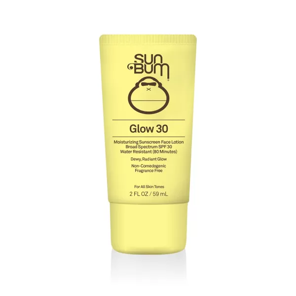 Sun Bum Original SPF 30 Glow Sunscreen Lotion  Vegan and Hawaii 104 Act Compliant Octinoxate ampamp Oxybenzone Free Broad Spectrum Moisturizing UVAUVB Sunscreen Lotion with Vitamin E  2 ozSPF 30  Aloe Vera Gel