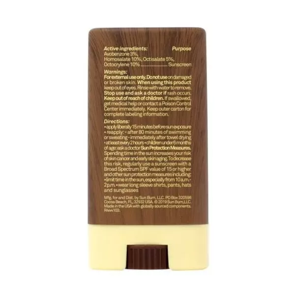 Sun Bum Original SPF 30 Sunscreen Face Stick  Vegan and Reef Friendly Octinoxate ampamp Oxybenzone Free Broad Spectrum Moisturizing RollOn UVAUVB Sunscreen with Vitamin E  45 oz 2045030