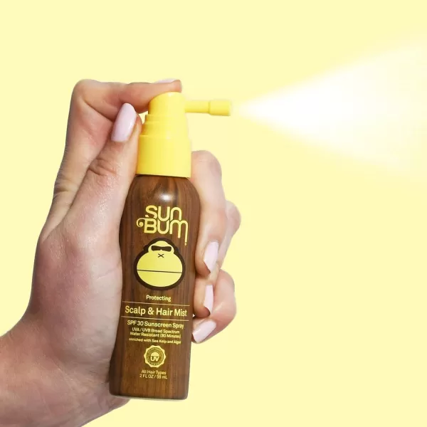 Sun Bum Original SPF 30 Sunscreen Scalp and Hair Mist I Vegan and Hawaii 104 Act Compliant Octinoxate Oxybenzone Free I Broad Spectrum UVAUVB Sunscreen Spray with Vitamin E I 2 OZHair Mist  Aloe Vera Spray